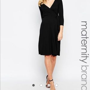 Isabella Oliver Size 5 USA 12/14 Black Wrap Dress